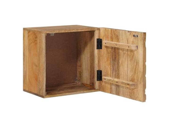PUGYNBK Wandschrank aus Holz, Griff, 40 x 30 x 40 cm Handgeschnitzt, rustikaler Stil, versteckte Aufbewahrung, platzsparend