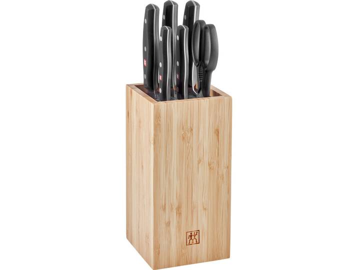 Zwilling Messerblock Signature, Schwarz, Metall, 7-teilig, ohne Schlitze, Kochen, Küchenmesser, Messersets