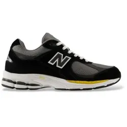 New Balance für Herren. U2002RV1_LI Leder-Sneaker 2002R, schwarz (49), Wohnung, Wildleder, Schnürsenkel, Lässig