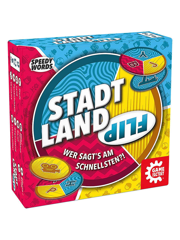 Game Factory Wortspiel "Stadt Land Flip - multilinguale Version" - ab 8 Jahren - onesize