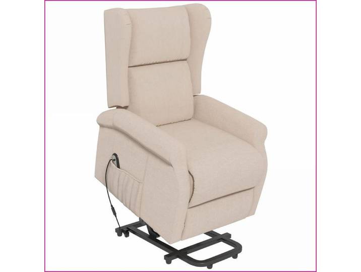 Fauteuil Relax Électrique - Fauteuil pour Seniors avec Assistance à la Levée & Inclinaison – Crème Blanc