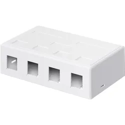 Goobay Keystone-Leergehäuse Patchpanel, Snap-In, 180° Kabelführung, Wandmontage - Auswahl: 4-Ports