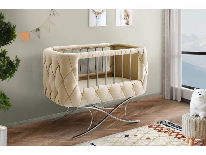 Jabari Babybett Nesthäkchen - Mega-Deal: 25% Extra-Rabatt - Babywiege Stubenwagen, Kinderbett 70x120 cm Optional mit Matratze I Handmade in BERLIN