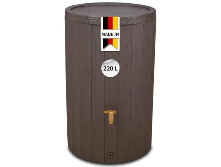 4rain MADERA regenton 220 liter bruin