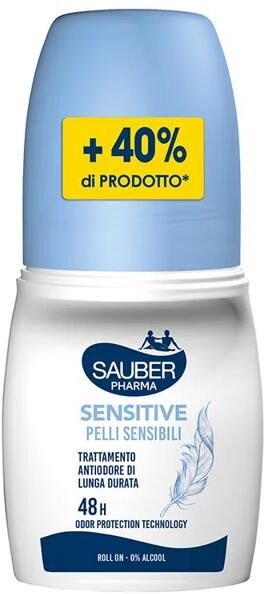 Sauber Pharma Sensitive Pelle Sensibile Deodorante Roll On 70 ml Antitranspirante Ipoallergenico