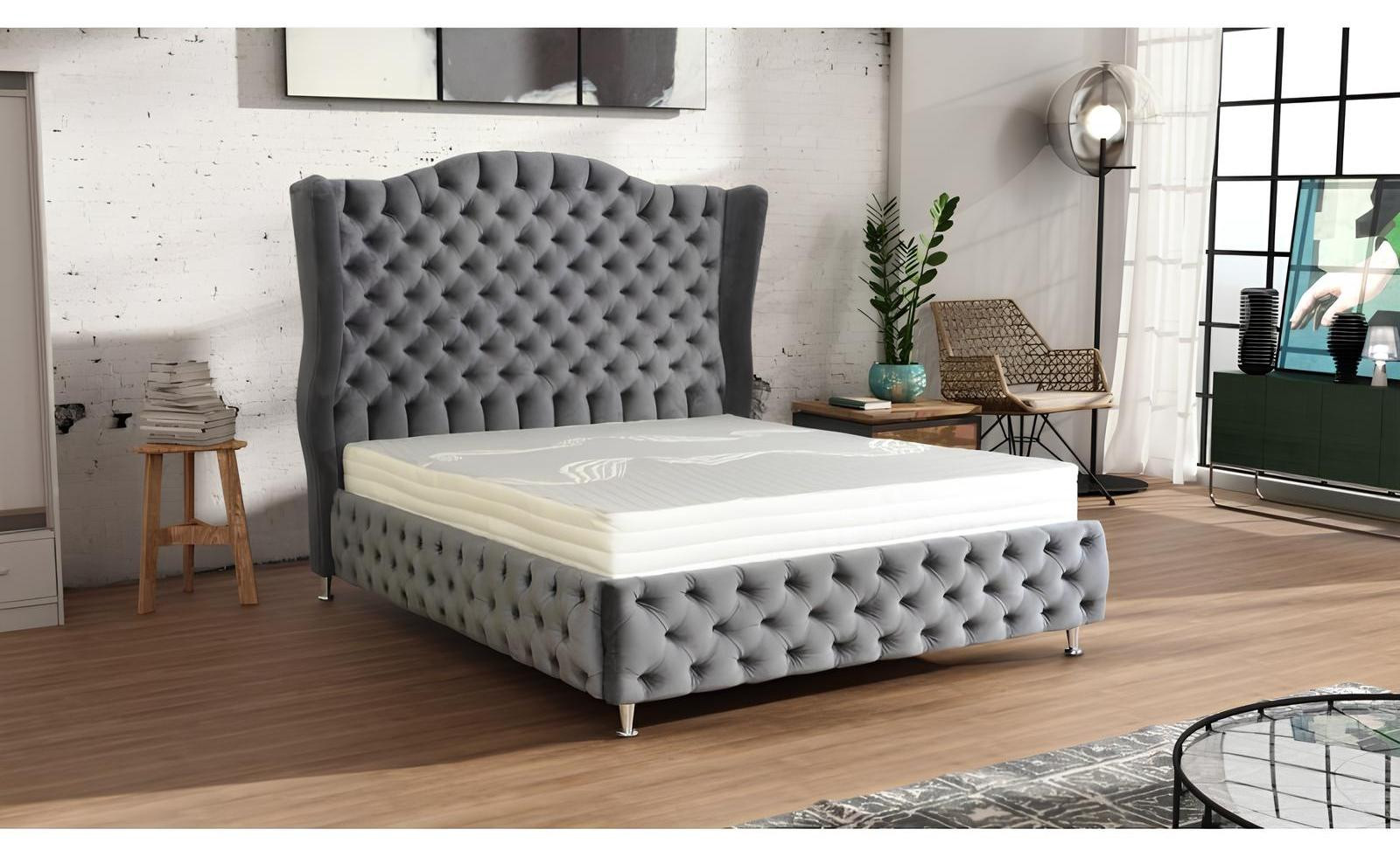 Hotel Polster Chesterfield Bix XXL luxe fluwelen tweepersoonsbed