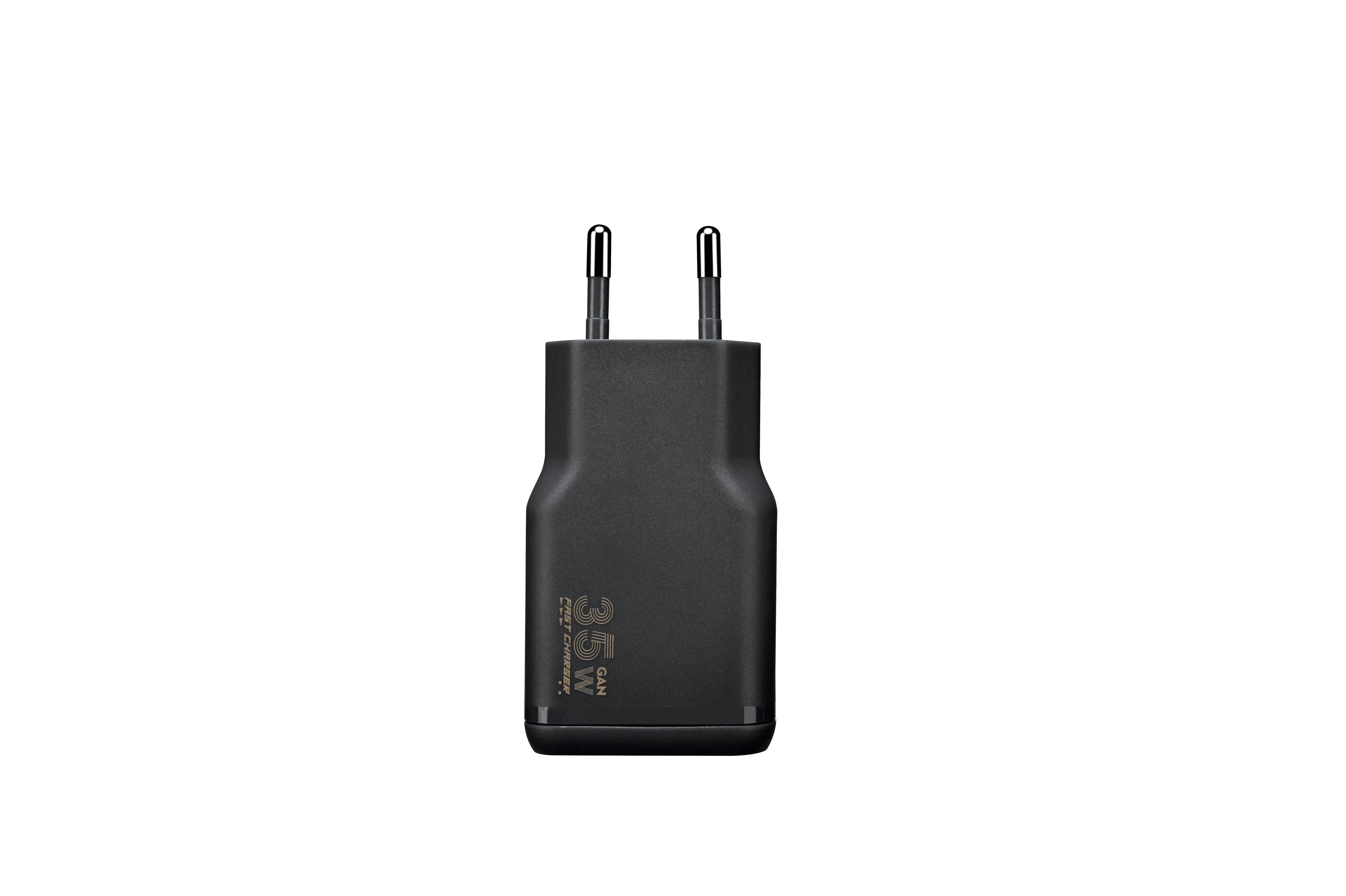 TUCANO One Power Kit GaN Wall Charger 35W USB-C PD + USB-C Kabel 2m schwarz