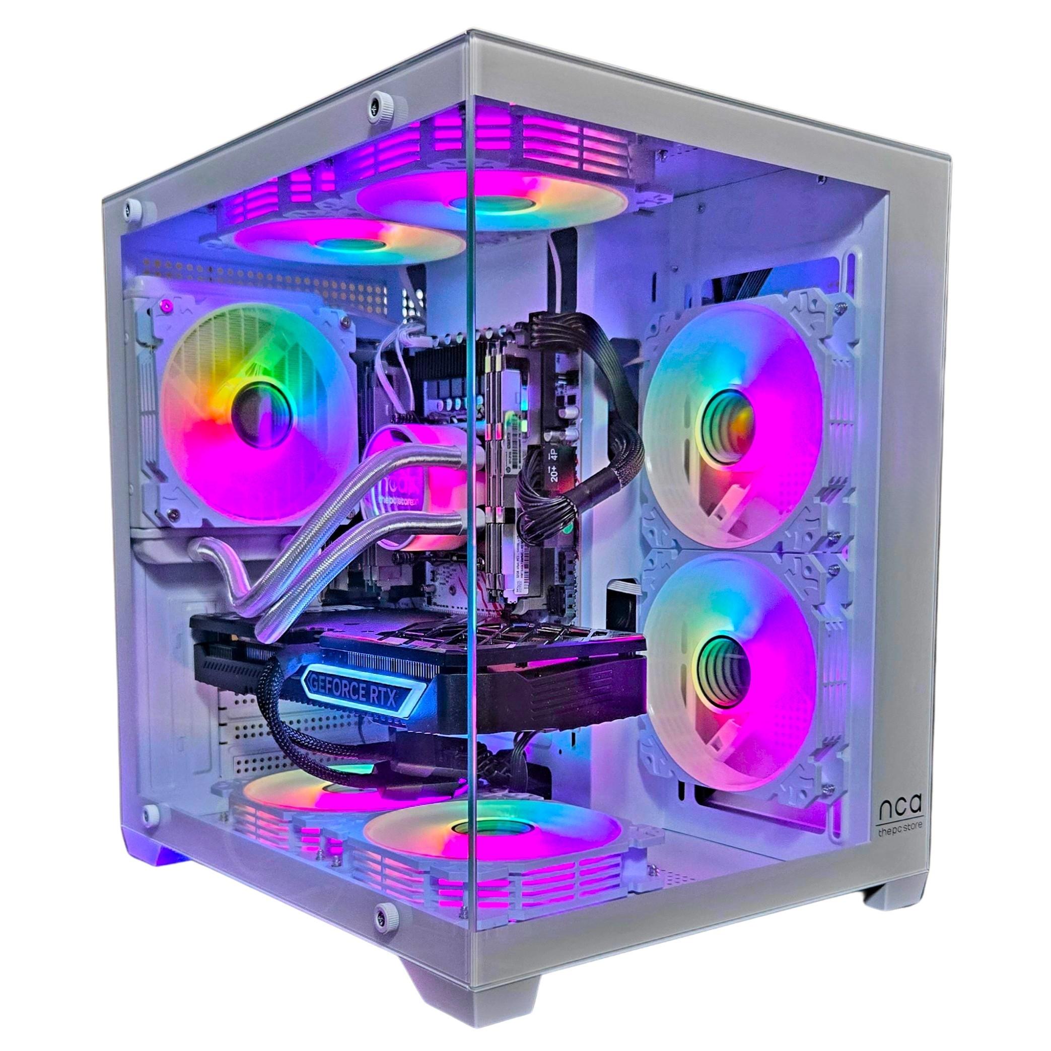 Gaming PC WHITE | AMD RYZEN 7 | NVIDIA RTX 5060 | 32GB RAM 500GB SSD | RGB Lüfter mit Controller | Wasserkühlung | Win 11 | WLAN AC
