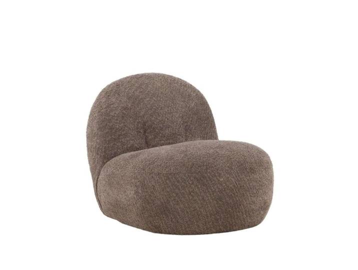Fauteuil en tissu bouclé marron AMARA marron 65x87x61cm