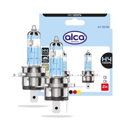 ALCA Glühlampe Halogenlampe H4 12V 60/55W +200% 2 Stk. 720250