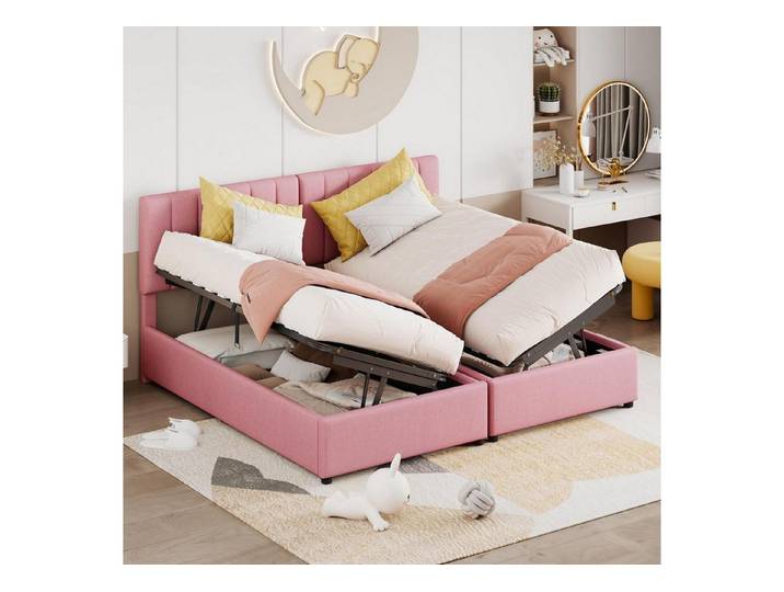 LuxusKollektion Polsterbett Polsterbett Stauraum 180x200cm Rosa