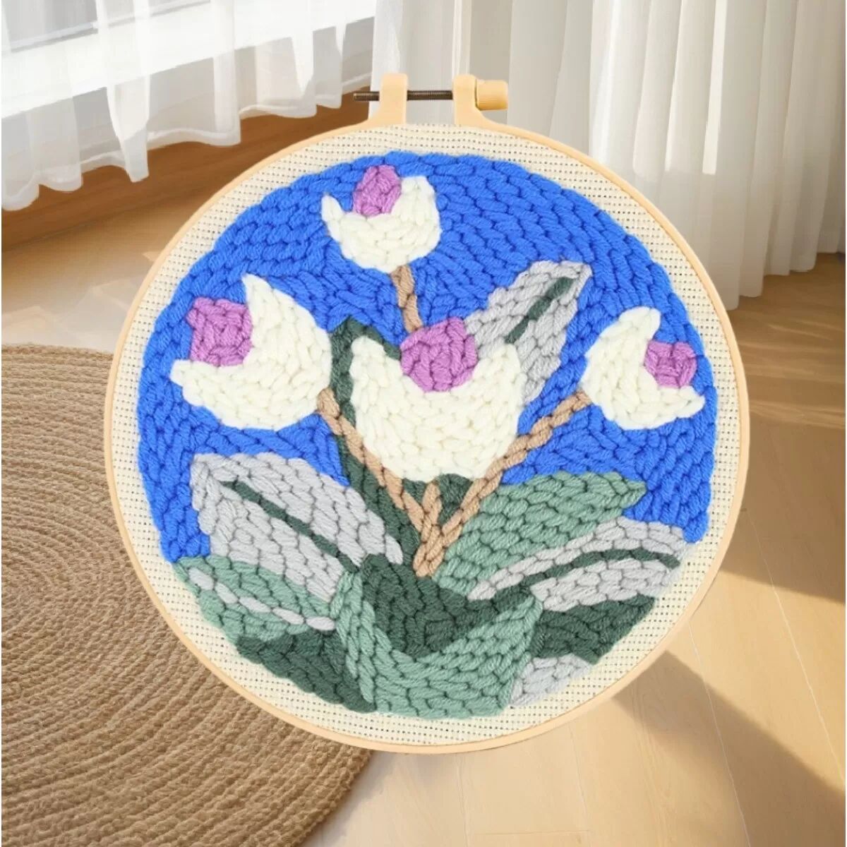 INF 20 cm Grobgarn DIY Stickset - Handgemachte Dekorationen mit weichem Garn erstellen