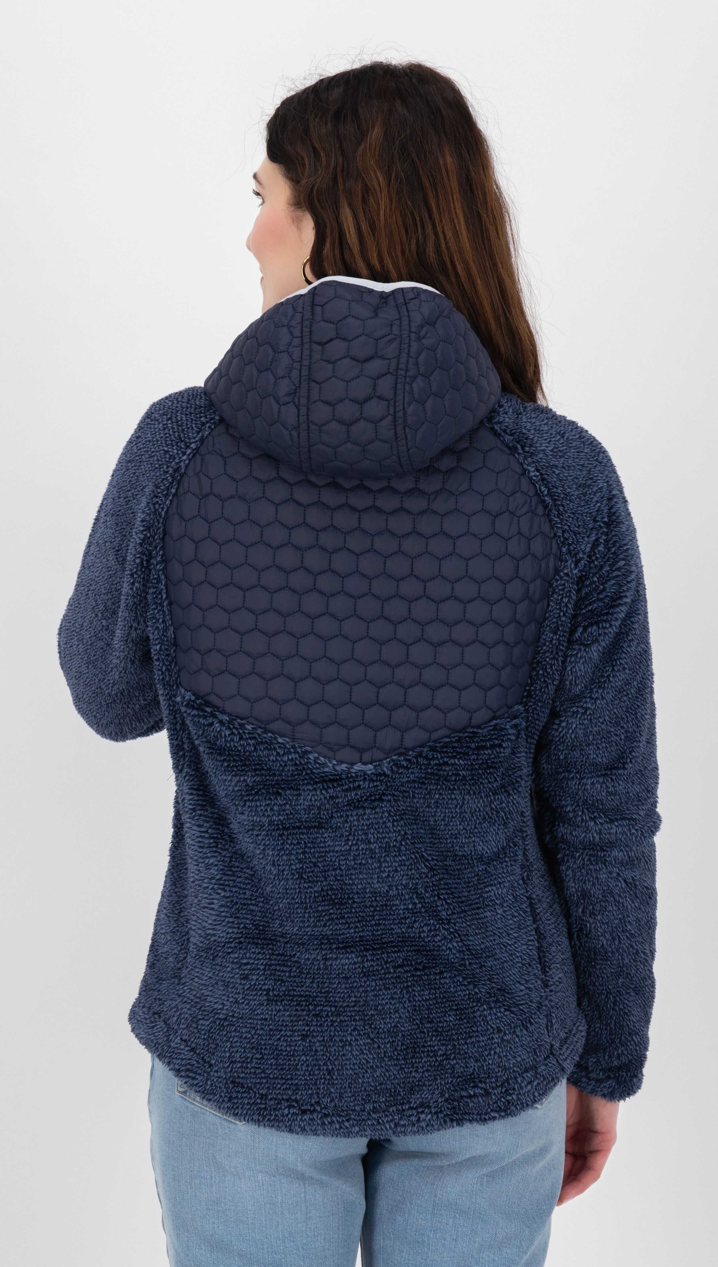Fleecejacke LPO "FEDORA WMN", Damen, Gr. 40/42 (M), blau (navy), Fleece, 100% Polyester, regular fit hüftbedeckend, Jacken Fleecejacke navy 40/42 (M)