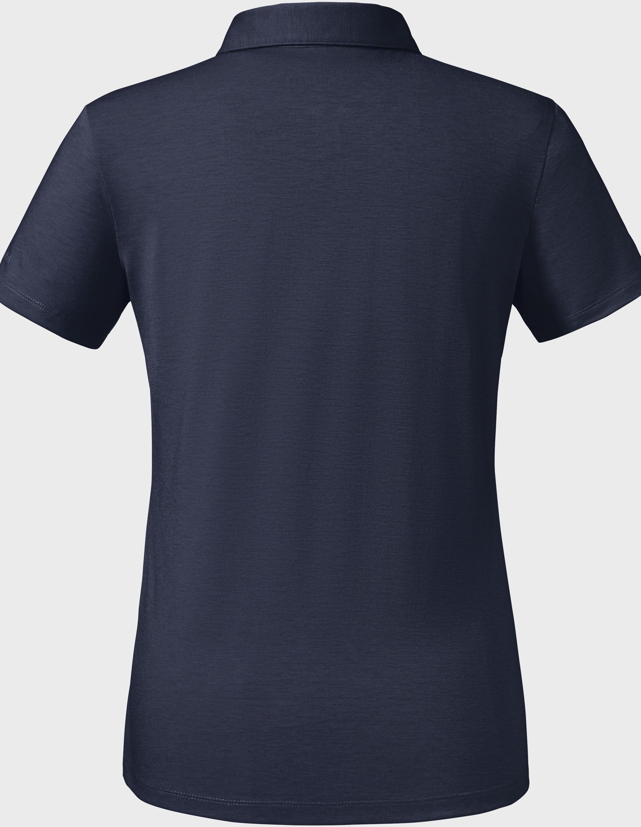 Poloshirt SCHÖFFEL "CIRC Polo Shirt Tauron L", Damen, Gr. 34, blau (8820, blau), Oberstoff: 100% Polyester, V-Ausschnitt, Shirts Poloshirt 8820, blau 34