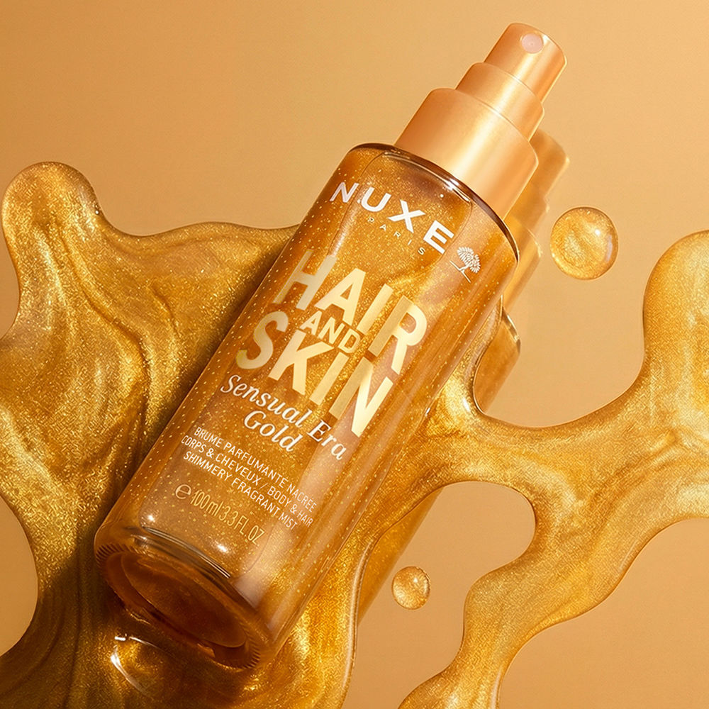 Nuxe Brume parfumée illuminatrice Sensual Era Gold pour le corps et les cheveux 100 ml
