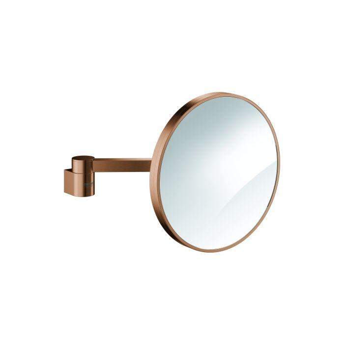 Grohe Selection Kosmetikspiegel 41077DL0 7-fache Vergrößerung, Wandmontage, ohne Beleuchtung, warm sunset gebürstet