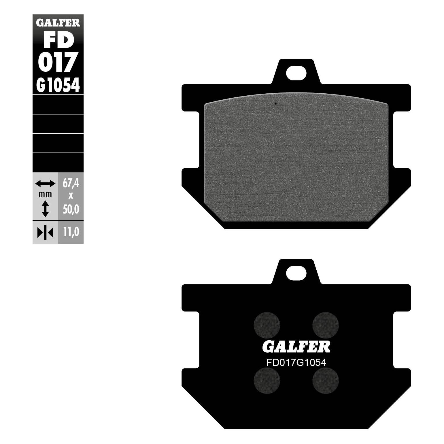 Galfer Bike GALFER Bremsbelag "FD017" Satz G1054 - Organisch Standard YAMAHA (Organisch (Resin)) (FD017-G1054)