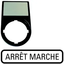 Eaton 256794 Träger, + Schild, ARRET MARCHE M22S-ST-F10  - 10 Stück