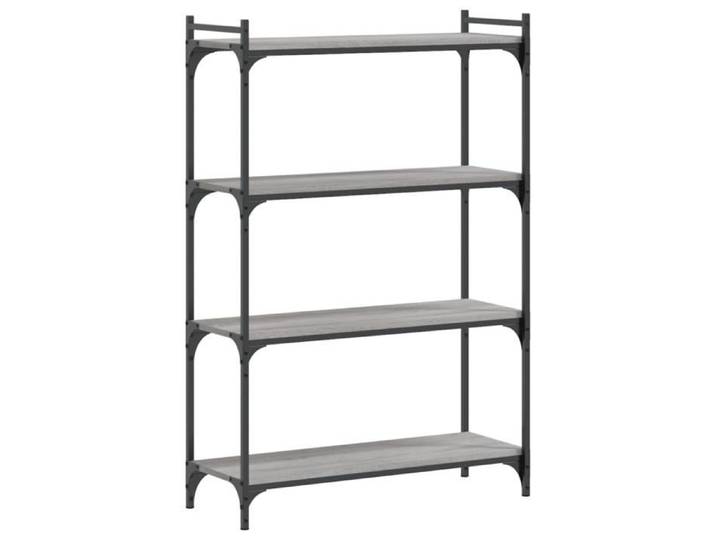 Bibliothèque - ESTINK - 85670 - 4 niveaux - Bois d'ingénierie - Métal - Sonoma gris