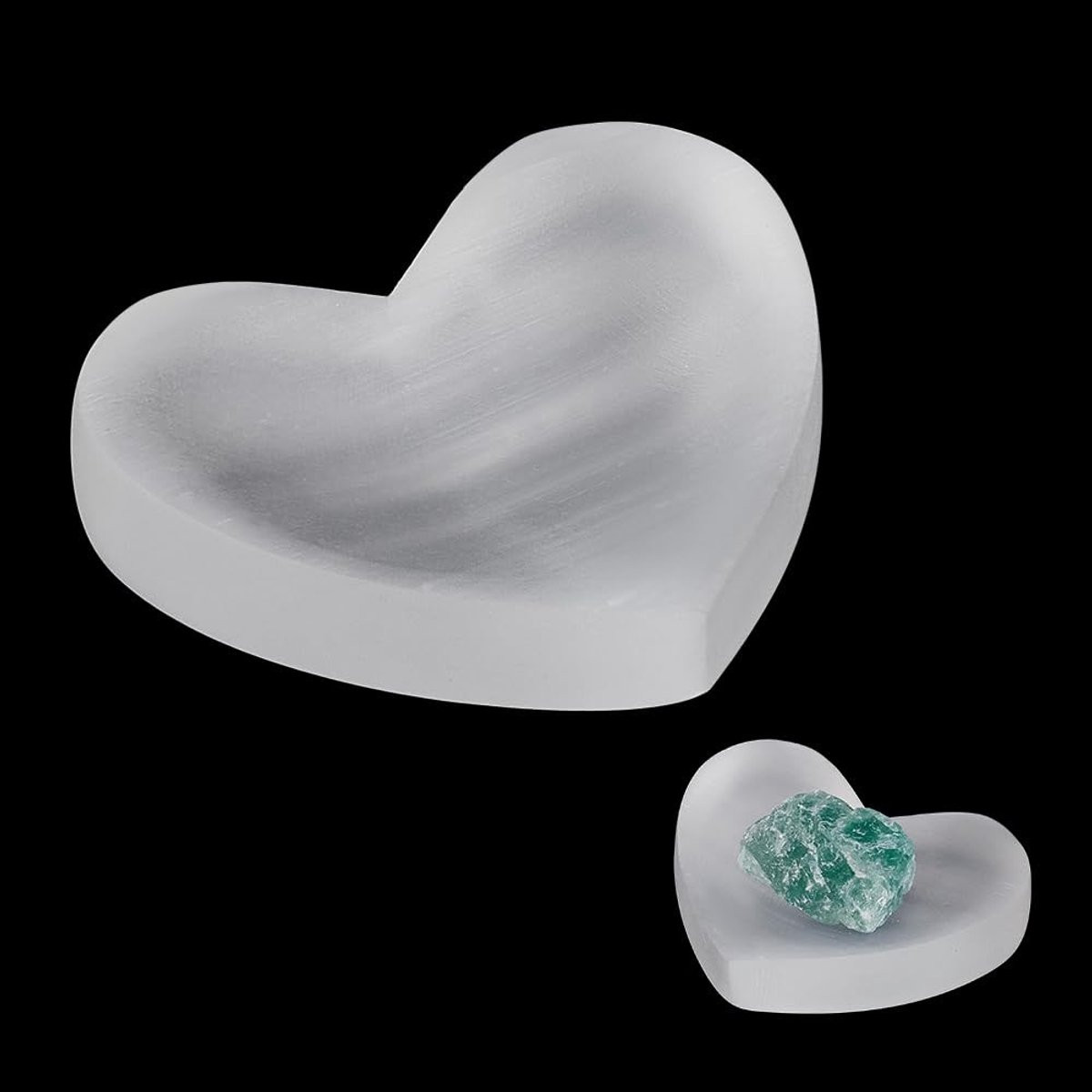 Dailygoods Natuurlijke Seleniet Crystal Bowl Hartvorm voor Sieraden