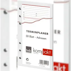BSB Ersatzeinlage A6 Adressen Telefon 02-0062 50BL