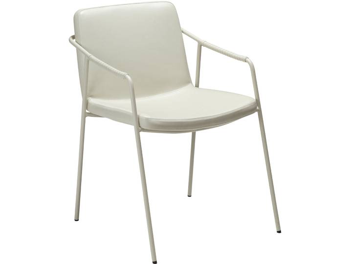DAN-FORM Armlehnstuhl 2er-Set Boto hellbeige Kunstleder