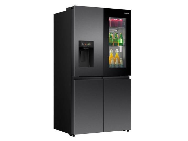 Hisense Multi Door RQ600P7SKE, 179 cm hoch, 91,4 cm breit, PureViewDoor - immer sehen was im Kühlschrank ist