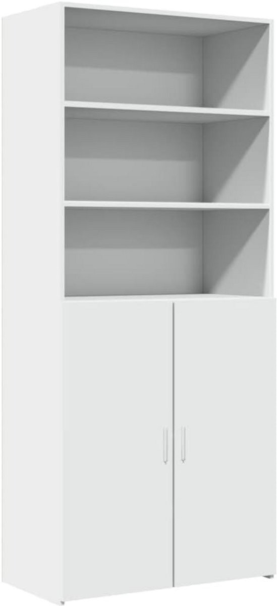 Stijlvolle hoge kast van hout voor de woonkamer of keuken