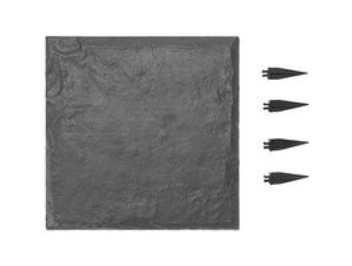 VEVOR Pierres de Marche Jardin, 4 PCS, Dalles de Pas Jardin, 39,5x39,5 cm, Aspect Pierre Naturelle en Résine PC ABS, avec Piquets de Sol, Pavés pour Allée Chemin Extérieure, Pelouse, Terrasse, Gris