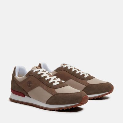 Sneaker TIMBERLAND "SCOUT HEIGHTS - LOW LACE SNEAKER", Herren, Gr. 43,5, braun (ltbeimeshwmdbrn), Leder, Textil, Schuhe Sneaker