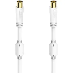 Hama Antennenkabel 7,5m vergoldet, 100 dB, Koax-Stecker