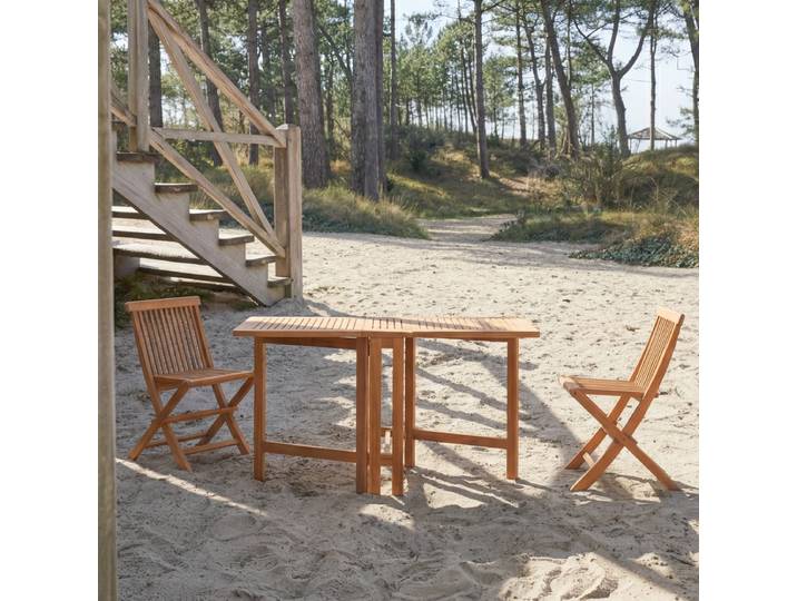 Outdoor Tisch aus Akazienholz Capri 130 - Braun