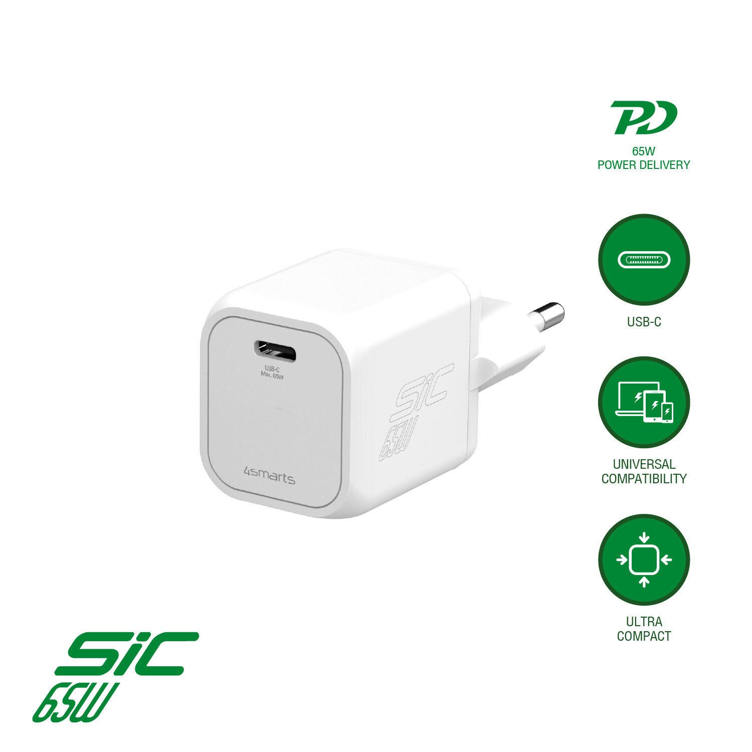 4smarts Ladegerät PDPlug SiC 65W 1C, weiß 551065
