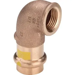 Winkel PROFIPRESS-G 2614.2 22x1 90 Grad 345884, aus Rotguss mit Innengewinde, für Gas