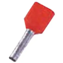 Intercable Zwillingsaderendhülse ICIAE110Z 2x1qmm 10mm verzinnt rot