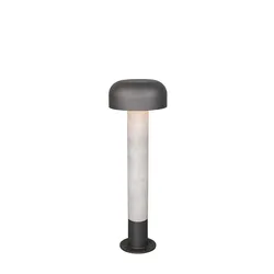Stehlampe Terrasse Außenleuchte Standleuchte Aluminium betonfarben IP54 H 54 cm