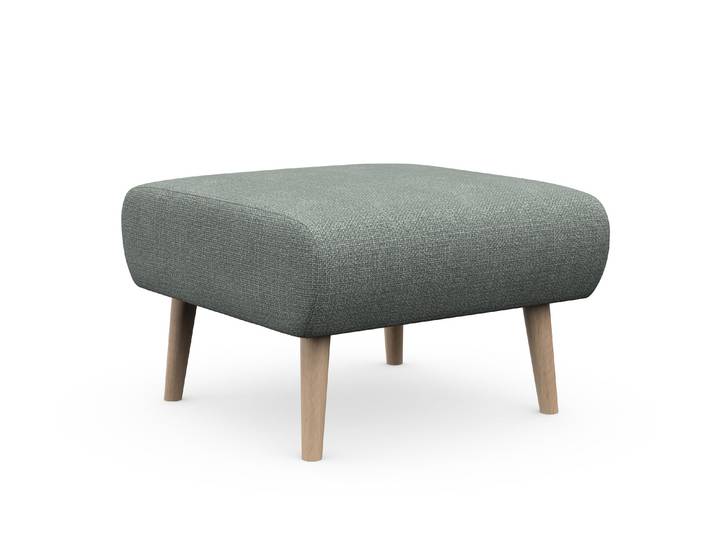 Polsterhocker, 100% Polyester, Mint, 75×68×44 cm, Strapazierfähig, Skandinavisch, andas