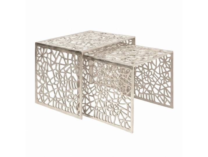 Mid.you Satztisch Wl7.504, Silber, Metall, 2-teilig, rechteckig, eckig, 40x40x50 cm, Wohnzimmer, Wohnzimmertische, Satztische