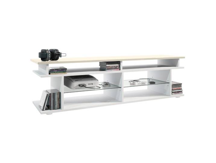 LOWBOARD Movie Platte des TV-Aufsatzes in Creme Hochglanz