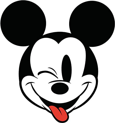 Komar Disney DOT rond zelfklevend vliesfotobehang Mickey Head Optimism voor de kinderkamer - Ø 125 cm
