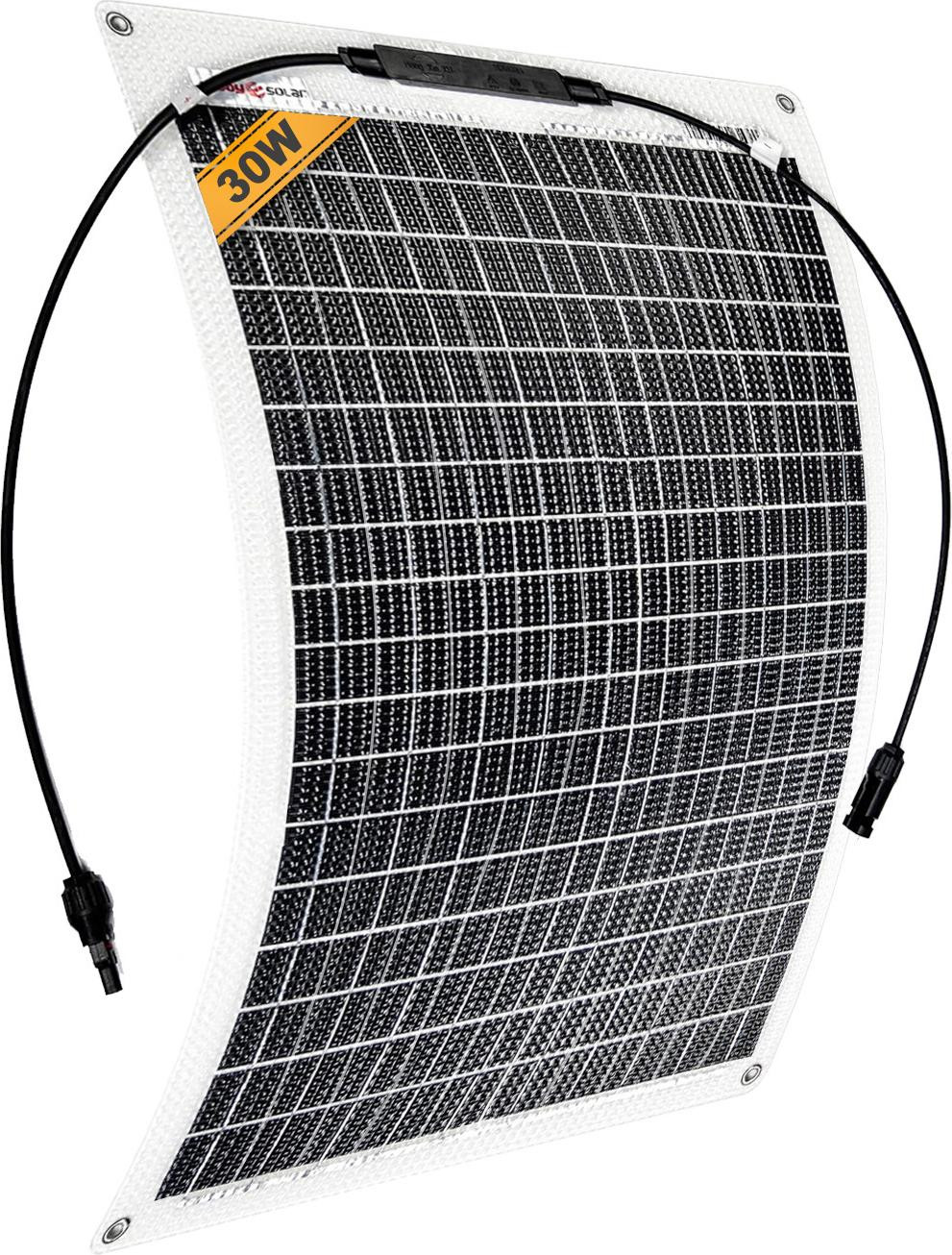 EnjoySolar Zonnepaneel ETFE Marine flexibel zonnemodule 30W 12V met 166mm PERC-cellen