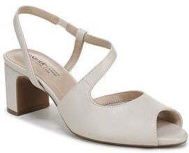 Women's Theo Peep Toe Pump by LifeStride in Bone (Size 8 M)
