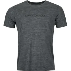Ortovox, Herren, Funktionsshirt, 150 Cool Brand T-Shirt (XL), Schwarz, Grau, XL