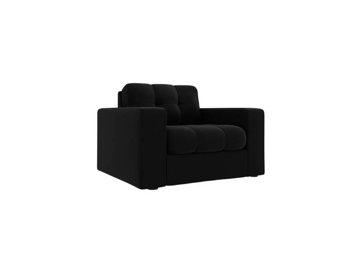 Design Sessel „Yohan“ Samt Schwarz CXL by Christian Lacroix
