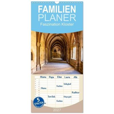 Familienplaner 2027 - Faszination Kloster mit 5 Spalten (Wandkalender, 21 x 45 cm) CALVENDO