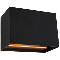 Wandleuchte Lampe Flurleuchte LED indirekte Beleuchtung dimmbar schwarz gold