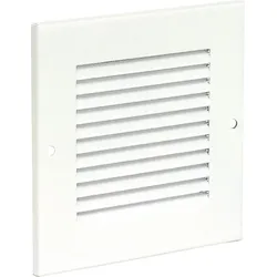 Wetterschutzgitter braun lackiert H/B: 205 x 205 mm Metall m.Insektenschutz u.Bef.
