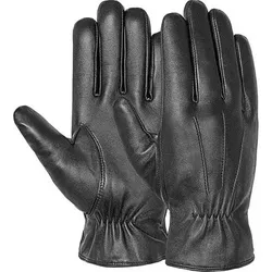 REUSCH Fingerhandschuhe Leather Glove Man, Größe S in Schwarz Schwarz