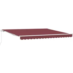vidaXL Markise Manuell Weinrot 400x300 cm