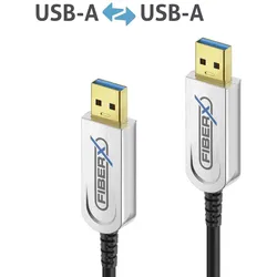 FiberX Serie - USB 3.1 Glasfaser Kabel - USB-A auf USB-A - 40m